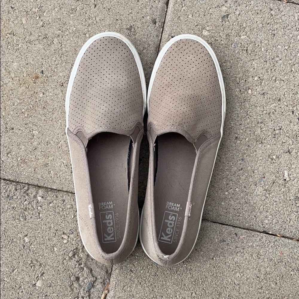 Keds Double Decker Perforated Slip On Suede